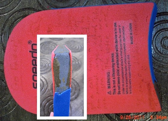 Photo of kickboard peeling - one to avoid